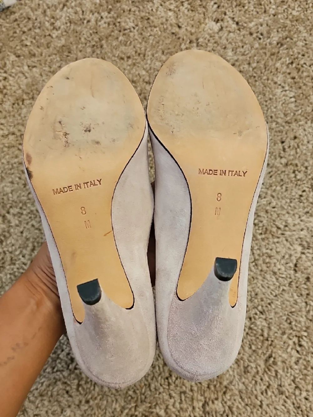 MICHAEL KORS Blush Pink Suede Peep-Toe Pumps Size 8